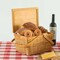 Vintiquewise Woodchip Picnic Storage Basket with Cover and Movable Handles, Small QI004013.S - alternate 3